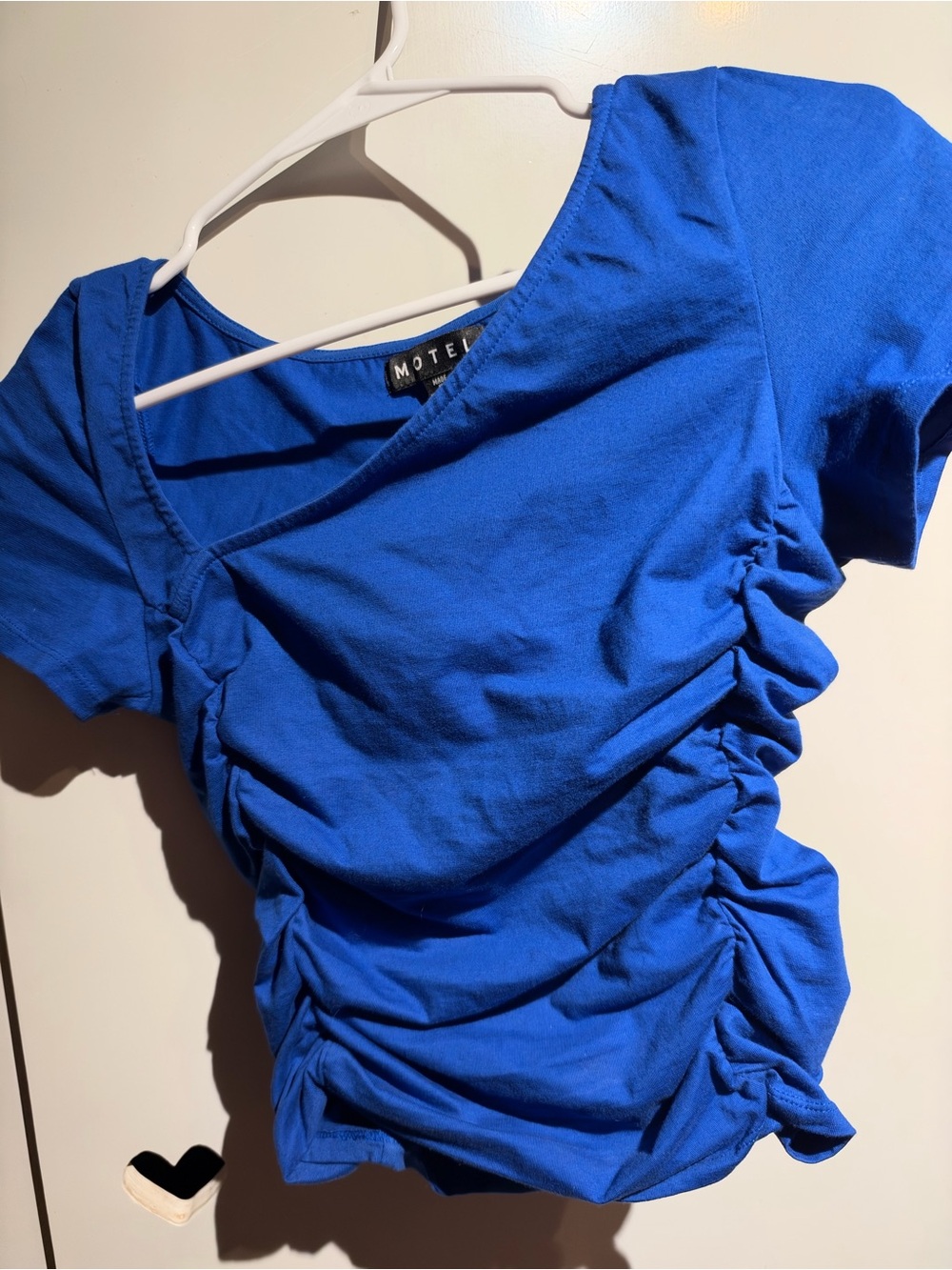 Motel Sunbeya Asymmetric Top in Cobalt